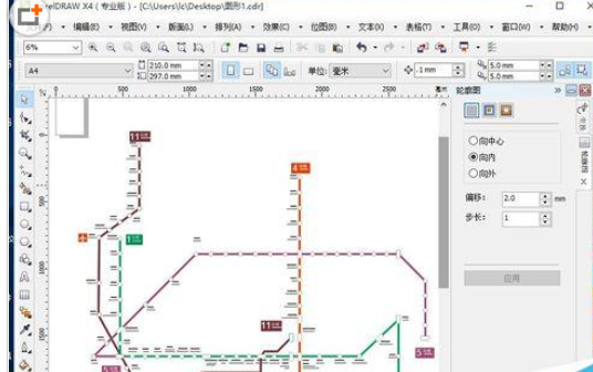 CorelDraw X4绘制深圳地铁线路图的操作教程