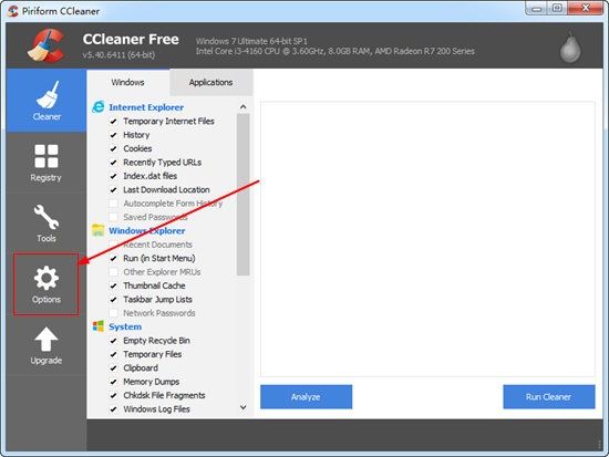 ccleaner软件的中文的具体操作步骤