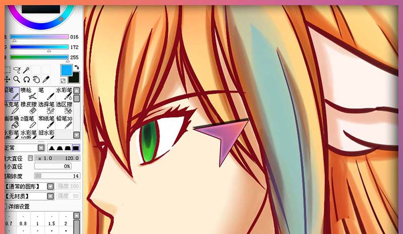 sai绘图软件使用铅笔笔刷的操作教程