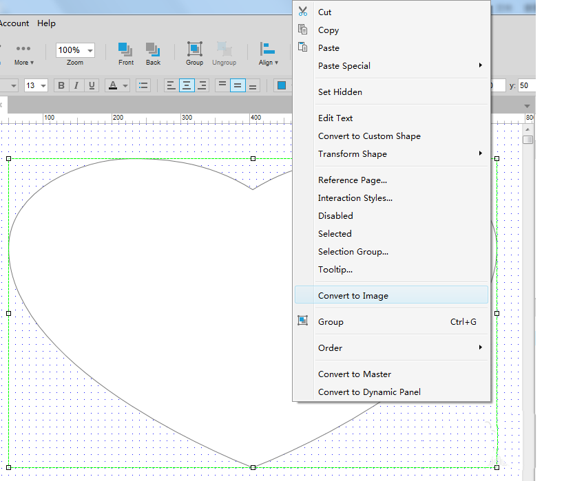 Axure RP 8.0绘制心形图的使用方法