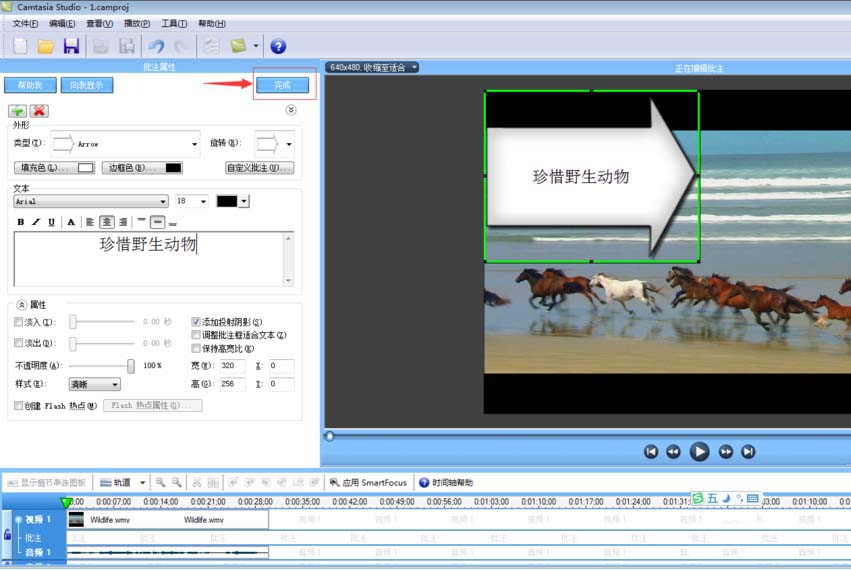 Camtasia Studio给视频添加文字批注的操作方法