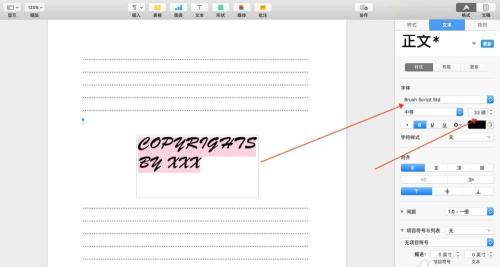 pages给文件添加背景水印的具体方法步骤