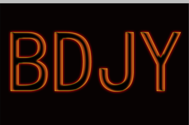 Adobe Photoshop设计描边发光字体效果的操作步骤