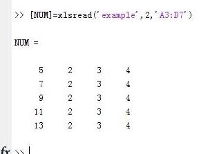 Matlab读取excel文件里数据的操作方法