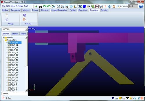 Adams中加转动副时控制它的方向的操作方法