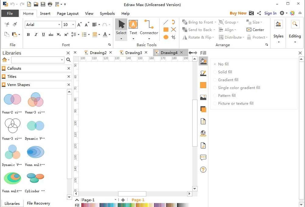 亿图流程图制作软件设计维恩图的方法步骤