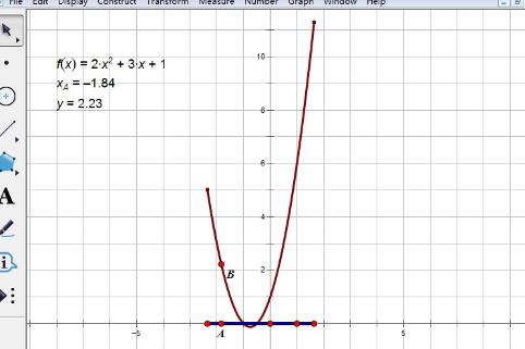 几何画板截取部分曲线的操作过程