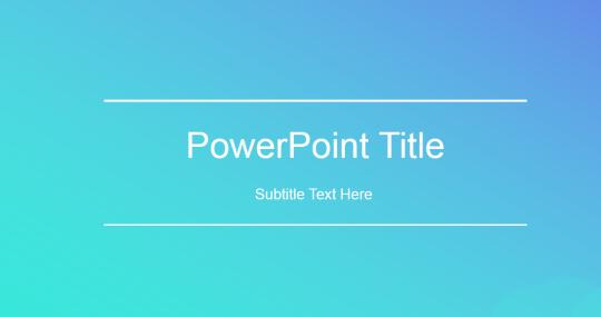 PPT制作渐变色双线式简约封面的操作方法