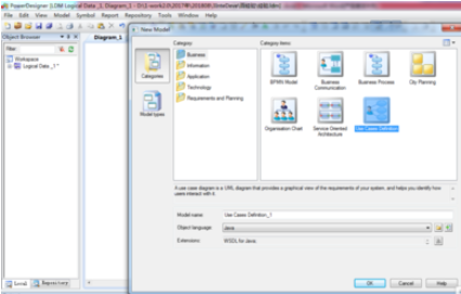 Power Designer创建用例模型的操作过程