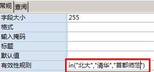 access为字段加上有效性的操作方法