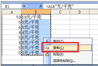 excel2007批量添加前缀或后缀的详细教程