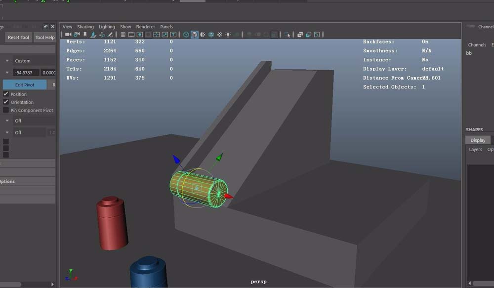 maya将模型改变中心点和方向的具体方法
