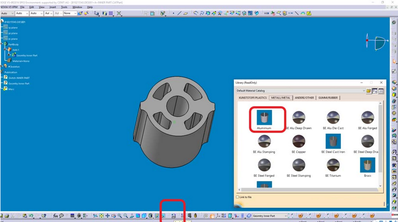 Catia测量模型重量的操作步骤