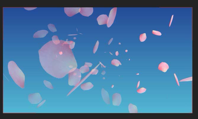 AE制作爱情公寓片头花瓣飘落效果的操作步骤