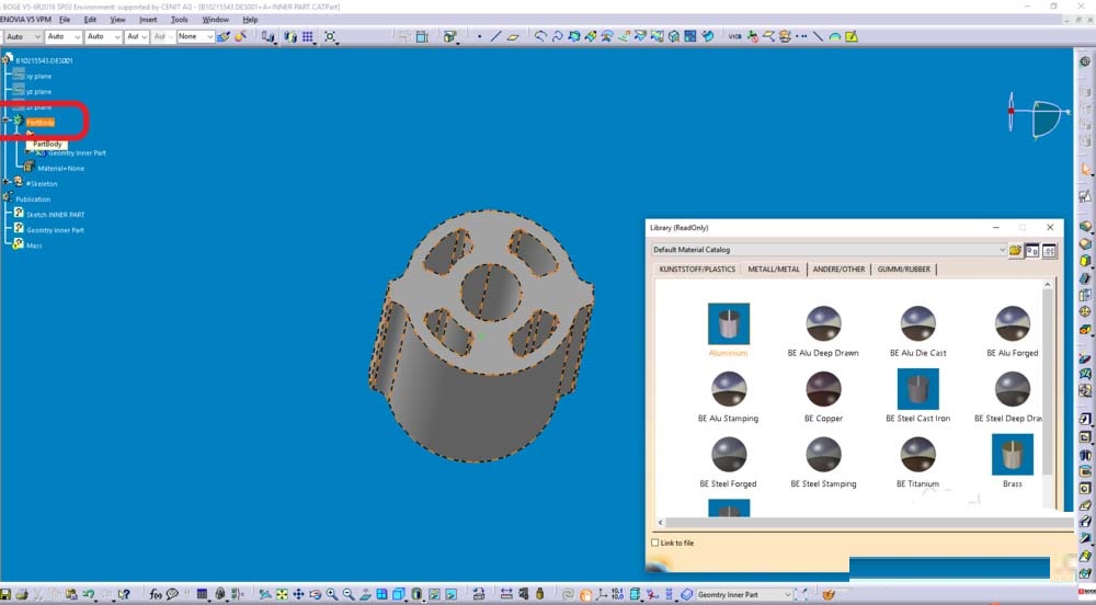 Catia测量模型重量的操作步骤