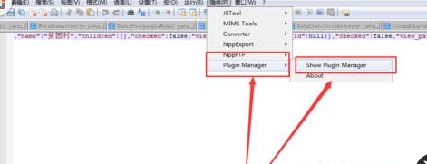 Notepad++格式化json字符串的操作流程