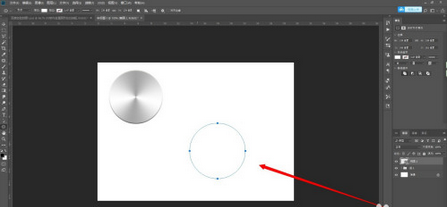 PS做出金属圆形拉丝按钮方法步骤