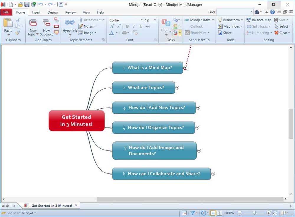 mindmanager调整项目间距的操作教程