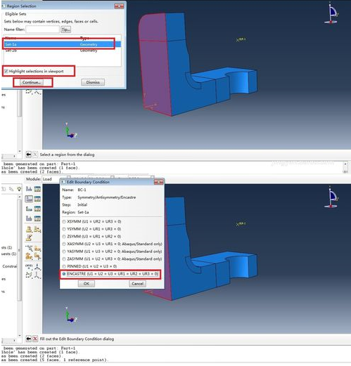 Abaqus通过对面创建集添加约束的图文方法