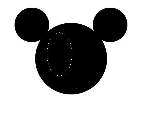 Photoshop设计米老鼠头像的操作过程